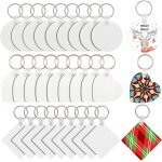 Kal - 30 pcs porte - cls de sublimation, 3 style pendentifs de sublimation vierges panneau mdf, sublimation ...