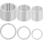 Kal - 36 pices porte - cls, 3 tailles de porte - cl plats (20mm, 25mm, 30mm), anneau de cl ronds ...