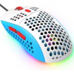 Kal - 383 pro souris de jeu filaire ultra légère, coque en nid d'abeille, 6 souris rétroéclairées rvb, ... Kal - 383 pro souris de jeu filaire ultra légère, coque en nid d'abeille, 6 souris rétroéclairées rvb, ...