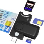 Kal - 4 en 1 lecteur carte identit belge usb c, lecteur de carte sim, lecteur de carte sd & micro sd, ...
