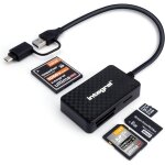 Kal - 4en1 lecteur de carte mémoire, usb 3. 0 & usb c adaptateur pour microsd, sd, compact flash, ms ... Kal - 4en1 lecteur de carte mémoire, usb 3. 0 & usb c adaptateur pour microsd, sd, compact flash, ms ...