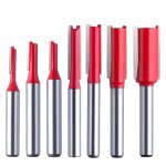 Kal - 7pcs coupe droite embout routeur 1 / 4  tige embout routeur droit embout routeur pour le travail ...