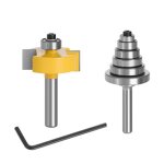 Kal - 8mm tige fraise de dfonceuse a feuillure routeur bit avec 6 roulements rglables 1 / 8 , 1 / 4 , ...