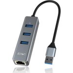 Kal - adaptateur hub usb 3. 0 ethernet, 4 in1 adaptateur usb rj45 en aluminium avec port lan rj45 gigabit, ...