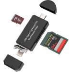 Kal - adaptateur lecteur de cartes sd micro sd 4 - en - 1 usb - c micro usb a lightning pour apple pour ...