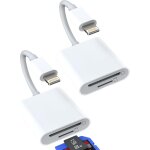 Kal - adaptateur lightning vers lecteur de cartes micro sd (2 pack) pour apple pour iphone 14 13 12 11 ... Kal - adaptateur lightning vers lecteur de cartes micro sd (2 pack) pour apple pour iphone 14 13 12 11 ...