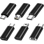 Kal - adaptateurs usb c lot de 6, adaptateur usb c vers micro usb, usb c vers mini usb, adaptateur micro ...