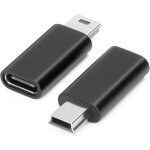 Kal - adaptateur usb c vers mini usb (paquet de 2), adaptateur usb - c femelle vers mini usb mle, compatible ...