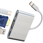 Kal - adaptateur usb c vga usb charge ports pour apple iphone15 pro max macbook pro m1 air pour ipad ...