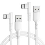 Kal - airpods 4 / 4th generation cble, usb vers usb c cable 1ft 2pack, 90 degrs charge rapide pd cordon ...