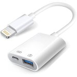 Kal - apple adaptateur lightning vers usb pour appareil photo avec port de charge, cble usb 3. 0 otg ...