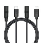Kal - cble d'alimentation dc 3, 5 mm x 1, 35 mm vers usb c 1 m / 3ft, dc 35135 femelle vers usb type ...