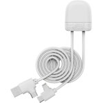 Kal - cble de charge multi usb 1m de long - cable de charge universel multi port usb - lightning - transfert ...