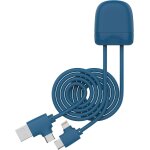 Kal - cble de charge multi usb 1m de long - cable de charge universel multi port usb - lightning - transfert ...