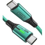 Kal - cble de charge rapide usb - c, 2 m / vert, type c, en nylon, usb - a vers usb - c, pour tlphone ...