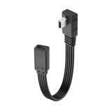 Kal - cble court type c vers mini usb plat cble de charge et de synchronisation de donnes 90 degrs ...