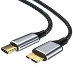 Kal - cble de disque dur court tress usb c vers micro usb 3. 1 5 gbit / s haut dbit type c vers disques ...