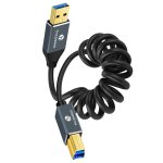 Kal - câble imprimante spirale usb a vers b, câble usb 3. 0 mâle vers b rétractable scanner pour hp, ... Kal - câble imprimante spirale usb a vers b, câble usb 3. 0 mâle vers b rétractable scanner pour hp, ...