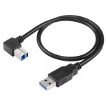 Kal - c�ble d'imprimante usb 3. 0 90 degr�s usb 3. 0 type a m�le vers type b m�le c�ble d'imprimante ...