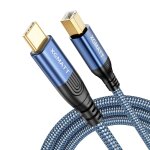 Kal - cble d'imprimante usb b vers usb c, en nylon tress, cble midi usb c compatible avec macbook ...