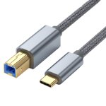 Kal - cble d'imprimante usb c 3 m - cble usb b vers usb c - fiche type c mle b - cble scanner pour ...