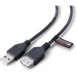 Kal - cble rallonge usb 2. 0 type a mle / femelle noir 3m