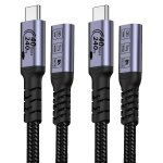 Kal - cble de rallonge usb c 1 m (2 packs / 240w / 40gbps / 8k), cble de charge rapide prolong usb ...