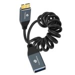 Kal - cble spiral usb 3. 0 femelle vers micro b, cble spiral micro b vers usb femelle, cble rtractable ...