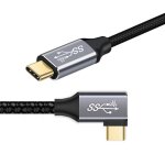 Kal - cble usb c usb 3. 1 type c 10 gbit / s 100 w cble de donnes  angle droit  90 degrs avec marquage ...