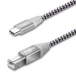 Kal - câble usb c midi, câble de type c vers usb b, cordon de scanner d'imprimante tressé en nylon avec ... Kal - câble usb c midi, câble de type c vers usb b, cordon de scanner d'imprimante tressé en nylon avec ...