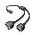 Kal - câble usb c vers double usb a 2. 0 femelle 1m, type c mâle vers 2 usb otg splitter 2 en 1 convertisseur ... Kal - câble usb c vers double usb a 2. 0 femelle 1m, type c mâle vers 2 usb otg splitter 2 en 1 convertisseur ...
