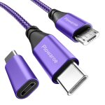 Kal - cble usb c vers micro usb 2 m - adaptateur usb c vers micro usb - cble de charge android - compatible ...
