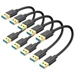 Kal - câble usb a court, 5 pack 30cm câble usb a mâle vers mâle a, 5gbps câble transfert de données usb ... Kal - câble usb a court, 5 pack 30cm câble usb a mâle vers mâle a, 5gbps câble transfert de données usb ...