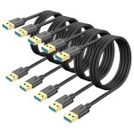 Kal - câble usb a court, 5 pièces 1m câble usb a mâle vers mâle a, 5gbps câble transfert de données usb ... Kal - câble usb a court, 5 pièces 1m câble usb a mâle vers mâle a, 5gbps câble transfert de données usb ...
