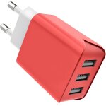 Kal - chargeur secteur 3 ports usb - prise murale 3pack 15w / 3. 1a - adaptateur universel compatible ...