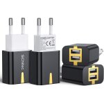 Kal - chargeur usb, 4 pack 5v / 2. 1a chargeur secteur usb 2 ports adaptateur chargeur mural usb universel ...