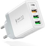 Kal - chargeur usb - c 35w 4 ports [pd20w + qc3. 0], bloc mural rapide multi secteur adaptateur compatible ...