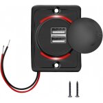 Kal - chargeur usb de voiture, 3. 1a 12v / 24v panneau de usb commande, double port chargeur prise de ...