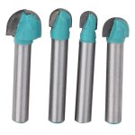 Kal - fraise ronde, 4 pices 6 mm tige ronde travail en bois fraise fraise a bois noyau bote routeur ...