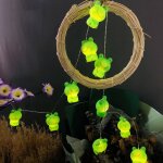 Kal - guirlande lumineuse grenouille avec 20 led blanc chaud a piles & cable usb pour intrieur / extrieur ...