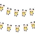 Kal - guirlande lumineuse panda avec 20 led blanc chaud a piles & cable usb pour intrieur / extrieur ...