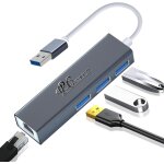Kal - hub usb 3. 0 ethernet, 1000mbps adaptateur usb ethernet en aluminium avec 1 concentrateur adaptateur ...