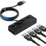 Kal - hub usb 3. 2 avec cble etendu de 120cm / 4ft, usb 3. 2 gen 2 hub, concentrateur usb 3. 2 avec ...