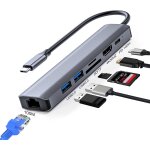 Kal - hub usb c 7 en 1, adaptateur usb c vers ethernet lan rj45, hdmi 4k, pd 100w, port usb 3. 0 2. 0, ...