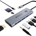Kal - hub usb c, 9 - 1 usb c hub, adaptateur macbook air avec hdmi 4k@60hz, 100w pd, lecteur de cartes ...