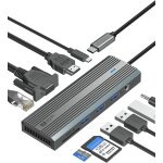Kal - hub usb - c, station d'accueil multiport 10 en 1, adaptateur usb - c vers hdmi, hub usb - c ethernet, ... Kal - hub usb - c, station d'accueil multiport 10 en 1, adaptateur usb - c vers hdmi, hub usb - c ethernet, ...
