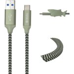 Kal - iwotto usb type - c 1m cable - fast charge and sync for mobile - usb 3. 0 orange - durable nylon ...