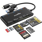 Kal - lecteur de carte mmoire universel 7 en 3 usb c + lightning + usb 3. 0 pour iphone, ipad, macbook, ...