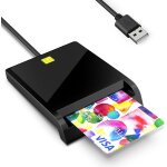 Kal - lecteur de carte a puce, lecteur carte identit usb, 2. 0 smart card reader, plug and play - compatible ...
