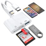 Kal - lecteur de carte sd 3 en 2, lightning + connecteur usb c vers adaptateur usb sd tf mmoire micro ...